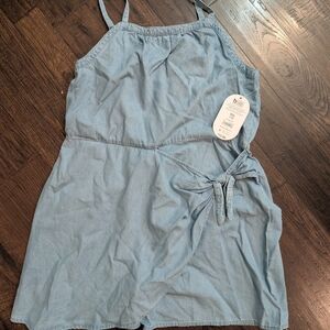 Light Blue Denim Dress with Tie Waist